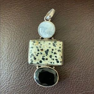 Sterling multi stone pendant